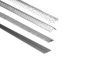 Galvanized steel or aluminium corner protection and "T" guides