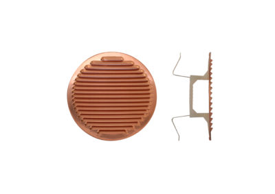 Rejilla redonda de cobre – versión con muelles